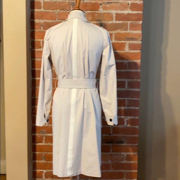 Adam cream lilac ribbon accent trench coat - Picture 3 of 8